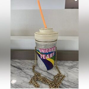 Unicorn Tears Slushie Purse Crossbody Gold Chain Strap Bag Rainbow Vintage